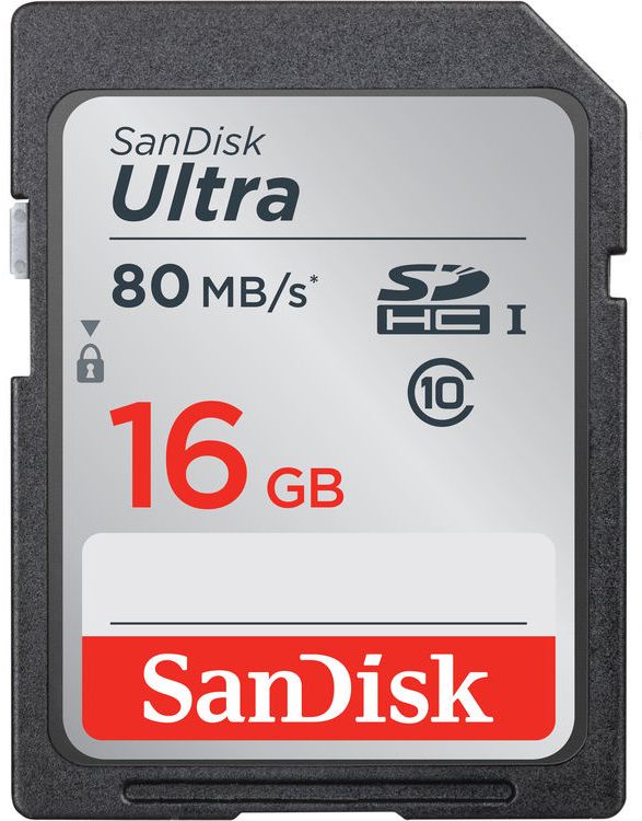 Карта памяти SDHC 16GB SanDisk SDSDUNC-016G-GN6IN Class10 Ultra UHS-I 80MB/s