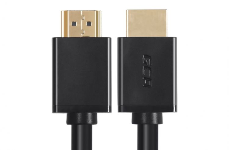 Кабель интерфейсный HDMI удлинитель GCR GCR-HM411-0.5m 01046, v2.0 M/M черный, OD7.3mm, 28/28 AWG, позолоч. контакты, Ethernet 18.0 Гбит/с, 3D, 4K, тр