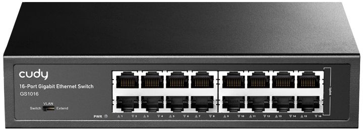 Коммутатор неуправляемый Cudy GS1016 16-Port Gigabit Switch, 16 Gigabit RJ45 Ports, IGMP Snooping, Loop Detection/Prevention, 802.1p/DSCP QoS, Switch/