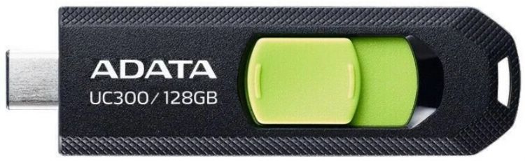 Накопитель USB 3.2 128GB ADATA ACHO-UC300-128GRBK/GN 100MB/s, UC300, Type-C