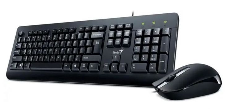  Клавиатура и мышь Genius KM-160 31330001430 Black, USB, Wired KB+Mouse Combo (KB-115 + DX-160)