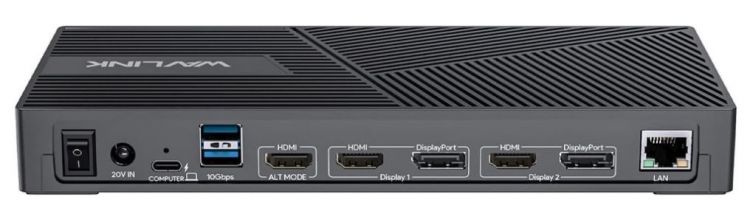 Док-станция WAVLINK WL-UG69PD25 Pro USB-C Triple Display 4K 60Hz Universal/100W PowerDelivery Include 20V/8A Power Adapter/4xUSB3.0/3xUSB C/2xDP 4K 60