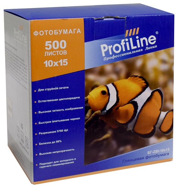 Фотобумага ProfiLine PL_GP_230_10x15_500 глянцевая 230 г/м2, 10x15, 500л, 5760 dpi (Mi)