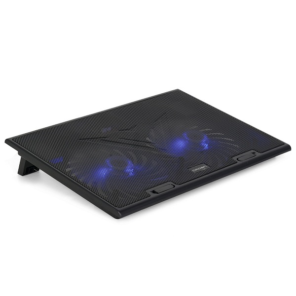 Подставка для ноутбука Crown CMLS-401 CM000003307 до 17 390*270*27 мм, кулеры: 2*D150*20 мм, синяя подсветка, 3 уровня наклона