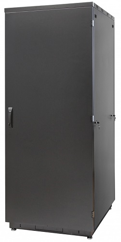 Шкаф напольный 19, 42U Eurolan 60F-42-8A-30BL Racknet S3000 800 × 1000, передняя дверь металлическая одностворчатая, задняя дверь металлическая двуст