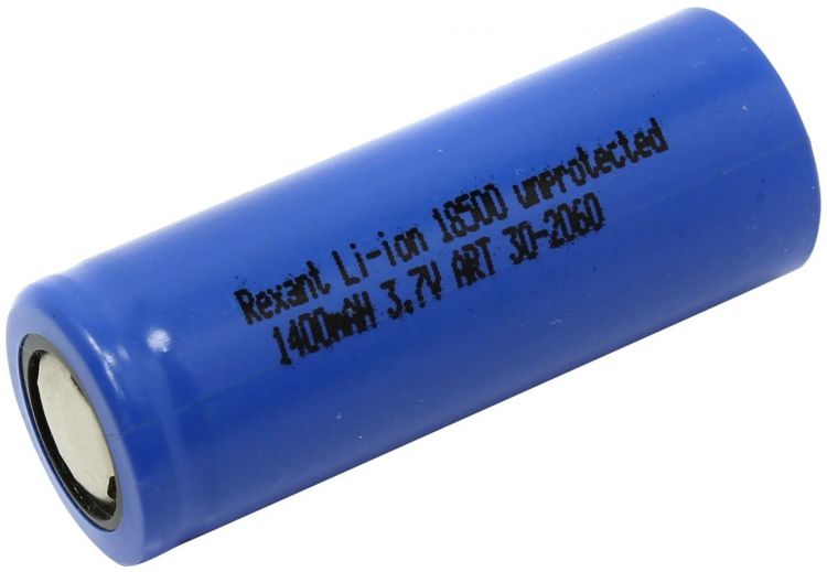 Аккумулятор Rexant 30-2060 Li-ion 18500 unprotected 1400 mAH 3.7 В