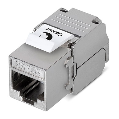  Модуль Cabeus KJ-RJ45-Cat.5e-SH-180-Toolless (вставка) Keystone Jack RJ-45(8P8C), 180 градусов, категория 5e, экранированная, без инструмента Toolless