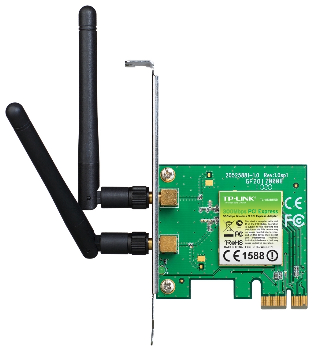 Сетевая карта TP-LINK TL-WN881ND WiFi 300Mbps 802.11b/g/n, PCI-E