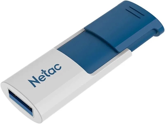 Накопитель USB 3.0 128GB Netac NT03U182N-128G-30BL U182 white/blue