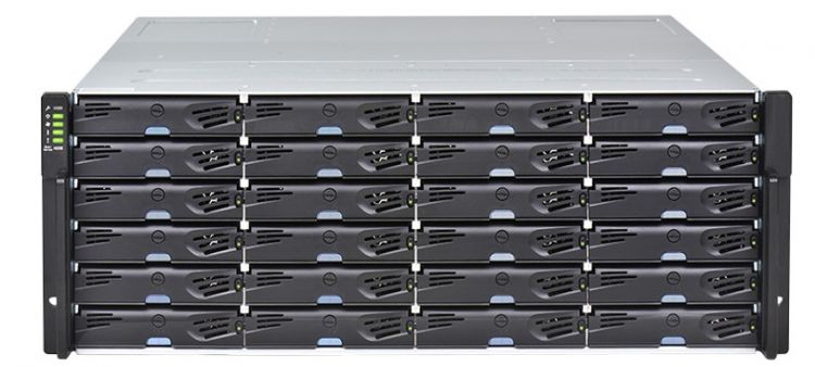 Система хранения данных Infortrend EonStor DS 4000T DS4024URT200C-8U32 2U/24bay U.2 NVMe AFA,unified Dual controller,4xSFP+,4x host board,2x4GB,2x(PSU