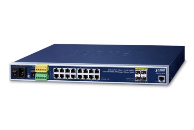 Коммутатор промышленный Planet IGS-5225-16T4S Industrial L2+ 16-Port 10/100/1000T + 4-Port 100/1000X SFP Managed Ethernet Switch (-40~75 degrees C)