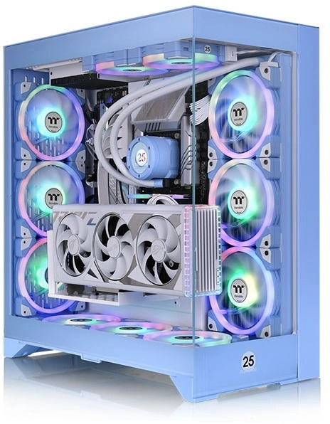 Корпуса Thermaltake  Xcom-Shop Корпус eATX Thermaltake CTE E660 MX Hydrangea Blue CA-1Y3-00MFWN-01 голубой, без БП, панель из закаленного стекла, 2*USB 3.0, USB Type-C, HD Audio