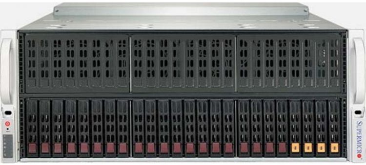 Серверная платформа 4U Supermicro AS-4124GS-TNR (2*SP3, 32*DDR4, 24*2.5 bays, 2*Glan, IPMI, 11*PCIE, VGA, 2+2*2000W)