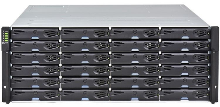 Система хранения данных Infortrend EonStor DS 1000 Gen2 DS1024R2C000C-8U32 4U/24bay Dual controller, 2x12Gb SAS, 8x1G iSCSI + 2x host board, 2x4GB, 2x