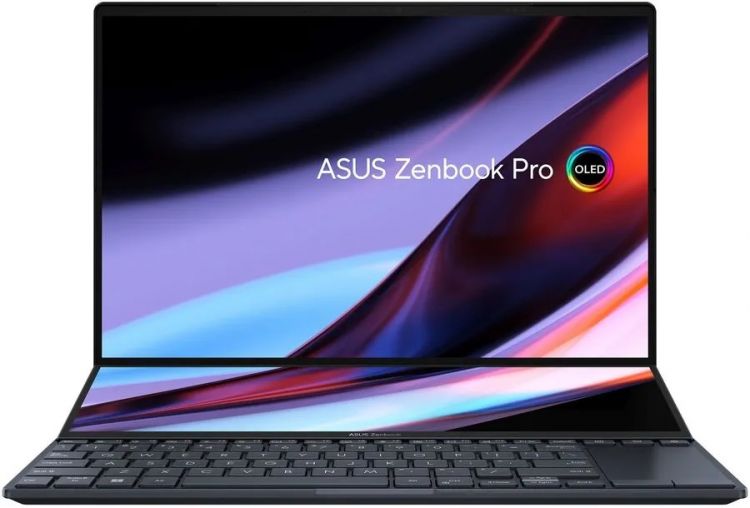 Ноутбук ASUS ZenBook Pro Duo UX8402VU-P1036W 90NB10X2-M003C0 i7-13700H/16GB/1TB SSD/GeForce RTX4050 6GB/14.5 OLED Touch 2.8K/WiFi/BT/Cam/Bag/Win11Hom