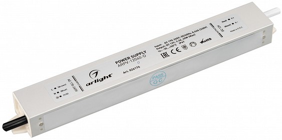 Блок питания Arlight ARPV-12040-D 026176 12V, 3.3A, 40W, IP67, металл