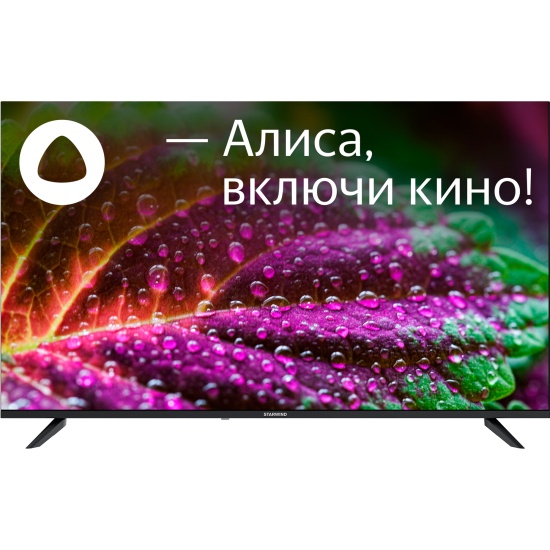  Телевизор StarWind SW-LED55UG403 55 Яндекс.ТВ Frameless черный 4K Ultra HD 60Hz DVB-T DVB-T2 DVB-C DVB-S DVB-S2 USB WiFi Smart TV