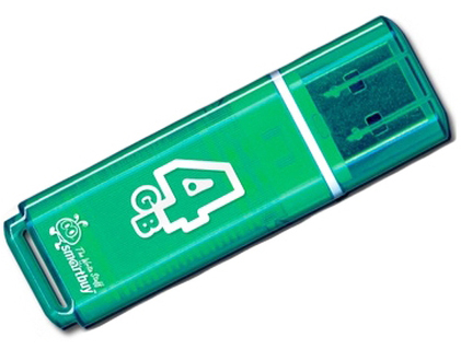 Накопитель USB 2.0 4GB SmartBuy SB4GBGS-G Glossy зеленый