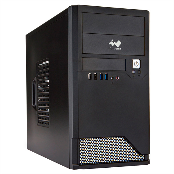 Корпус mATX InWin 6192997 black, 2*USB 2.0, 2*USB 3.0, HD audio (без блока питания)