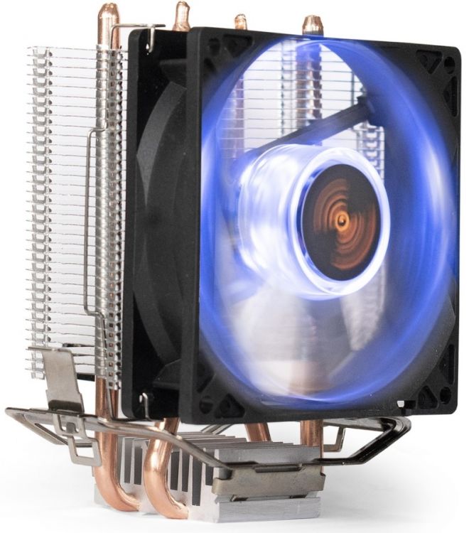 Кулер Exegate Wizard EXX200-PWM.BLUE EX286297RUS LGA775/1150/1151/1155/1156/1200/AM2/AM2+/AM3/AM3+/AM4/FM1/FM2/754/939/940 (Al+Copper, fan 90mm, PWM,