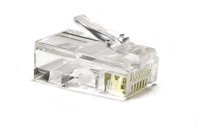 категория 6,6A Коннектор Hyperline PLUG-8P8C-U-C6-100 (100шт) RJ-45(8P8C), кат. 6, универсальный