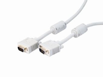 Кабель интерфейсный VGA-VGA Cablexpert 15M/15M CC-PPVGA-15M 15м, тройной экран, феррит.кольца, пакет