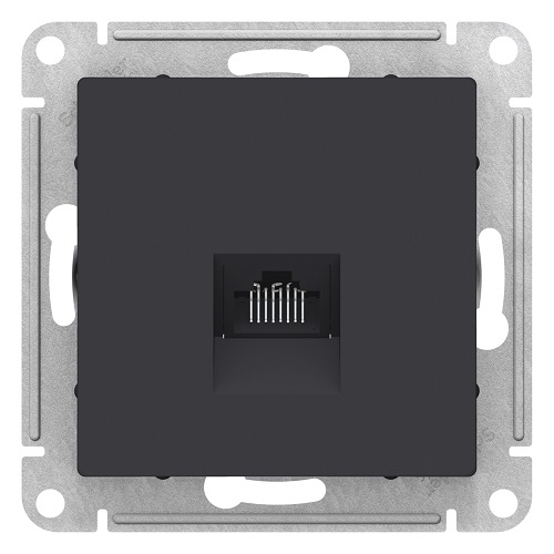 Розетка Systeme Electric ATN001083 AtlasDesign, компьютерная, RJ45, механизм, карбон