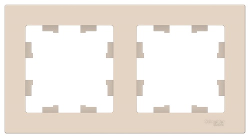 Рамка Systeme Electric ATN000202 AtlasDesign, 2-постовая, универсальная, бежевая