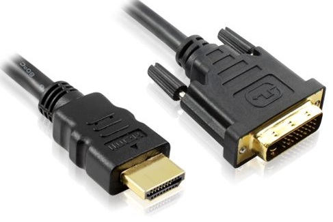 Кабель GCR GCR-HD2DVI1 HDMI-DVI, черный, OD7.3mm, 28/28 AWG, позолоченные контакты, 19M/25M double link, тройной экран