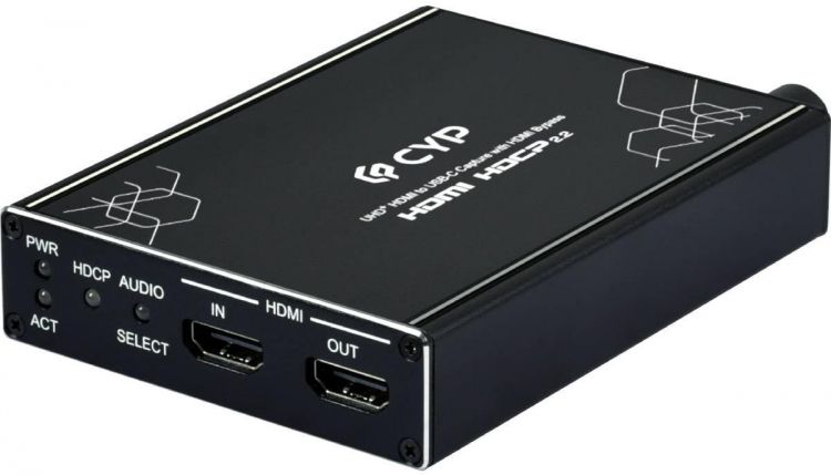 Устройство захвата Cypress CUSB-V606H сигнала HDMI 4096x2160/60 (4:4:4) с HDCP 1.4/2.2 и HDR, захват и потоковая передача видео по USB 3.0