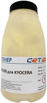 Тонер CET OSP0208Y-50 PK208 желтый бутылка 50гр. для принтера Kyocera Ecosys M5521cdn/M5526cdw/P5021cdn/P5026cdn