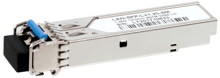  Модуль SFP Lanmaster LAN-SFP-LX1.25-SM LX 20км, 1310нм, SM, duplex LC, 1.25Gbps, DDM, Cisco