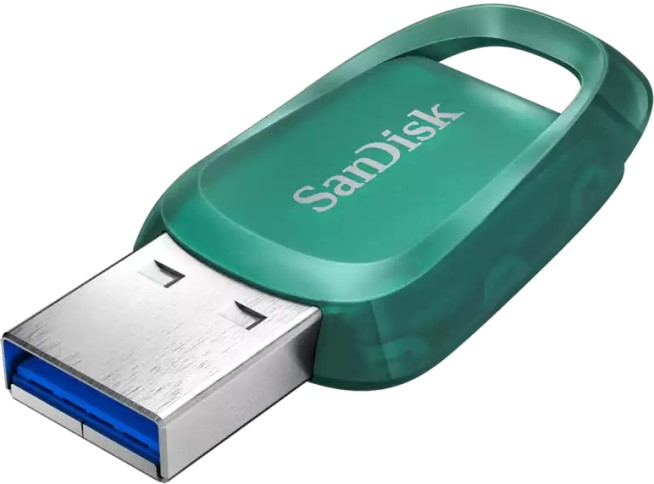 Накопитель USB 3.2 512GB SanDisk CZ96 Ultra Eco синий/зелёный