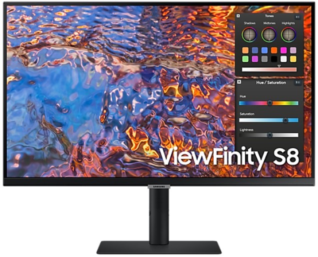 Монитор 27 Samsung ViewFinity S8 S80PB UHD 3840x2160 IPS LED 5ms 16:9 HDMI HAS Piv 1000:1 400cd 178гр/178гр DP