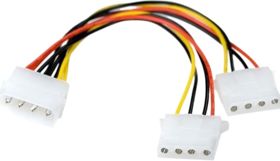 Разветвитель Exegate EX261530RUS Molex/2xMolex, для HDD, 0,15м