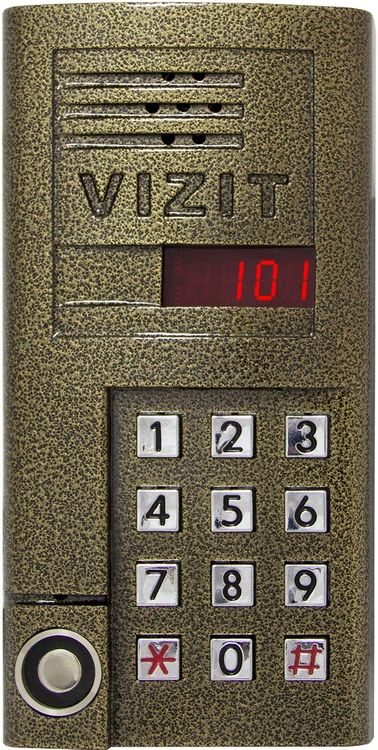 Вызывная панель VIZIT БВД-SM101T (блок вызова) до 100 абонентов, накладной монтаж