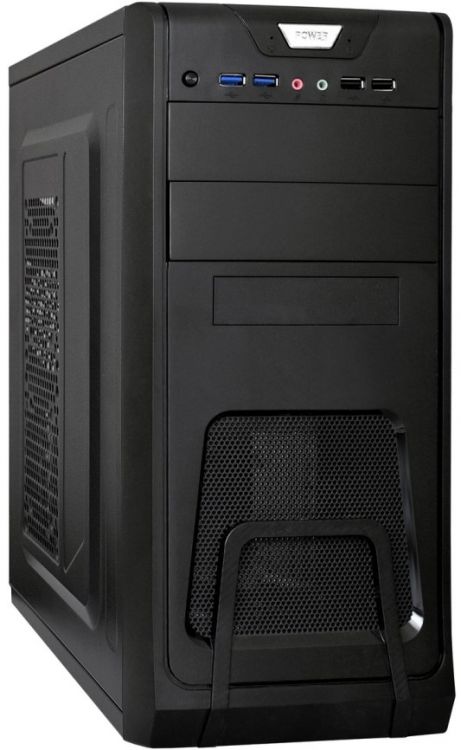 Корпус Exegate CP-603 EX278393RUS black, ATX, <CP500W, 80mm>, 2*USB+2*USB3.0, Audio, miditower