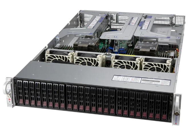 Сервер Supermicro SYS-220U-TNR Intel 2*4310, 16*32GB 3200 (32slots), Intel 1*3.84TB