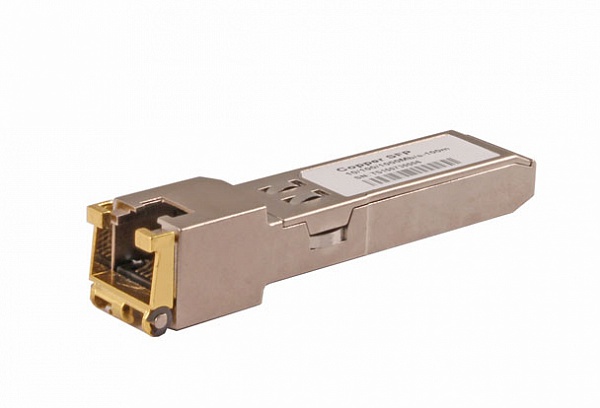 Модуль SFP OSNOVO SFP-TP-RJ45 медный Gigabit Ethernet с разъемом RJ45, скорость до 1.25Гбит/с, расстояние передачи до 100м