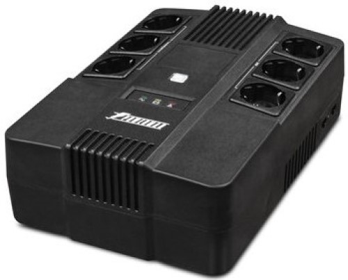 Источник бесперебойного питания Powerman Brick 600 6117367 Line-Interactive, 600VA/360W, 3*shuko, 3*shuko ByPass, RJ45, battery 12В 7 Ач