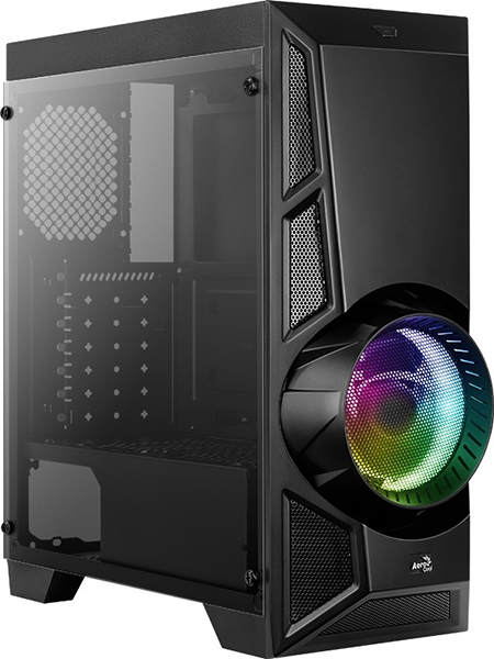 Корпуса AeroCool  Xcom-Shop Корпус ATX AeroCool AeroEngine RGB Tempered Glass 4718009156371 без БП, окно из закаленного стекла, USB3.0 x 1, USB2.0 x 2, audio, 14 режимов подсветк