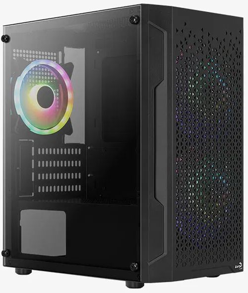 Корпус mATX AeroCool Trinity Mini 4710562758627 черный, без БП, с окном, USB 3.0, 2*USB 2.0, audio