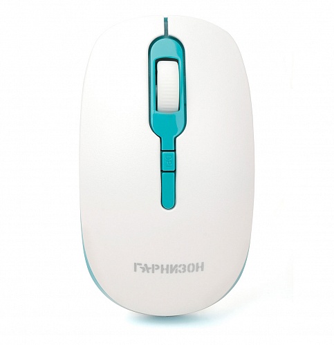  Мышь Wireless Garnizon GMW-460-2 бело-бирюзовый, 1000 DPI, 2 кн. колесо-кнопка