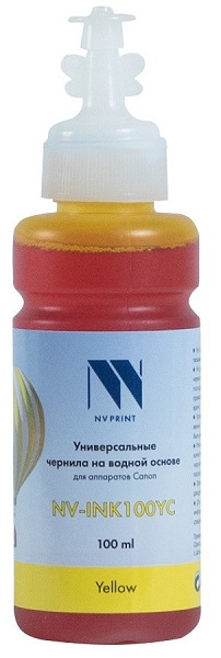 Чернила NVP NV-INK100YC Yellow универсальные на водной основе для аппаратов Canon (100 ml)