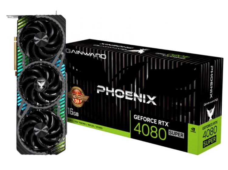 Видеокарта PCI-E Gainward GeForce RTX 4080 SUPER Phoenix GS (NED408ST19T2-1032X) 16GB GDDR6X 256bit 5nm 2295/23000MHz HDMI/3*DP