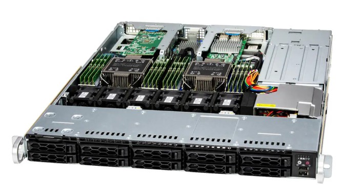 Сервер Supermicro SYS-121C-TN10R SuperServer 1U 121C-TN10R/2x6430 32C 2.1GHz/4*128GB/1xSSD 960GB/AOC-S3916L/2x10GB/SFT-DCMS-SINGLE/2nd config