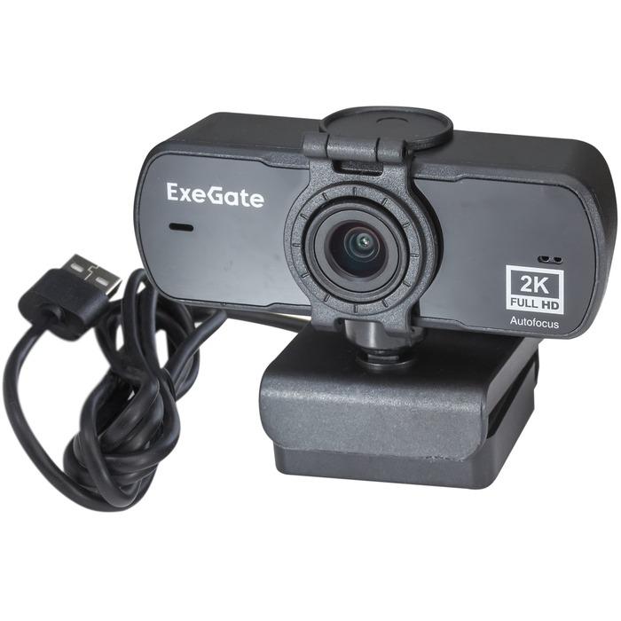   Xcom-Shop Веб-камера Exegate Stream C940 Wide 2K T-Tripod EX294582RUS (матрица 1/3 4 Мп, 2560x1440, 30fps, 4-линзовый объектив, USB, автоматический фокус, микр