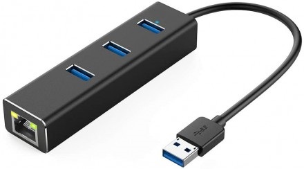 Концентратор USB 3.0 KS-IS KS-405 USB 3.0 RJ45 LAN Gigabit