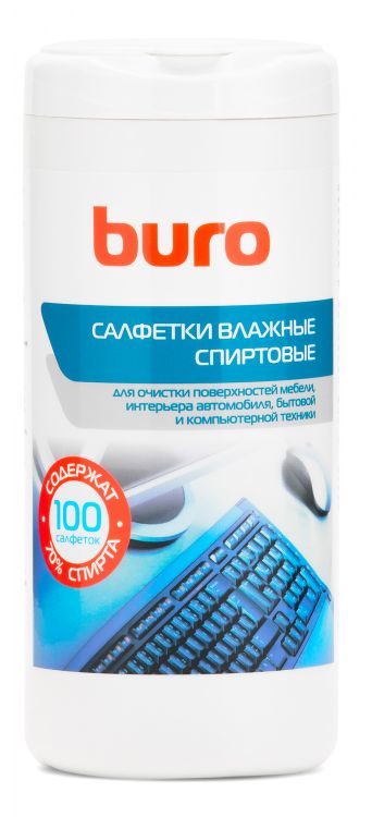 Салфетки Buro BU-AN32 влажные антибактериальные (100лист.) спиртовые