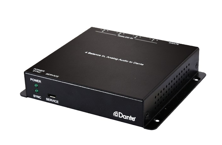 Транскодер Cypress AIP-D4101 4-х аналоговых аудиосигналов с подключаемым фантомным питанием в сигнал интерфейса Dante
